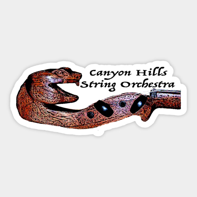 Canyon Hills String Orchestra (snake scroll) Sticker by Canyon Hills Music